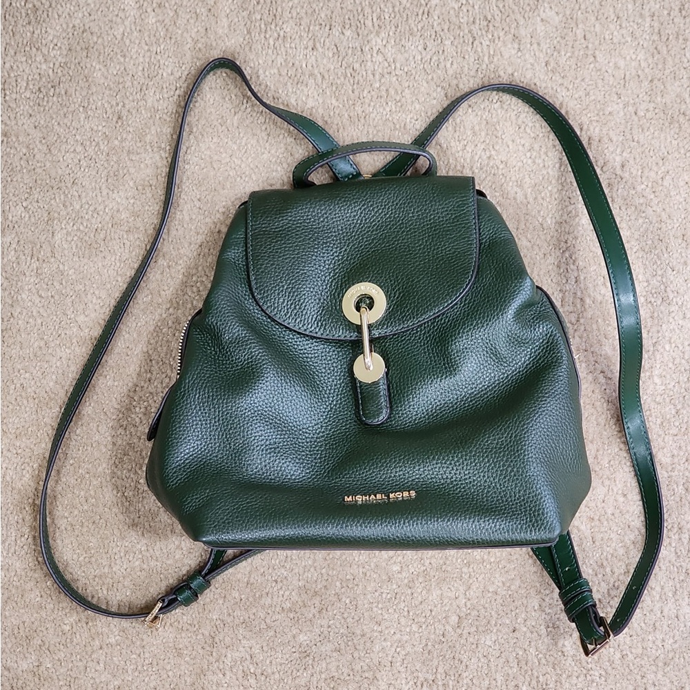 Michael Kors Forest Green Backpack